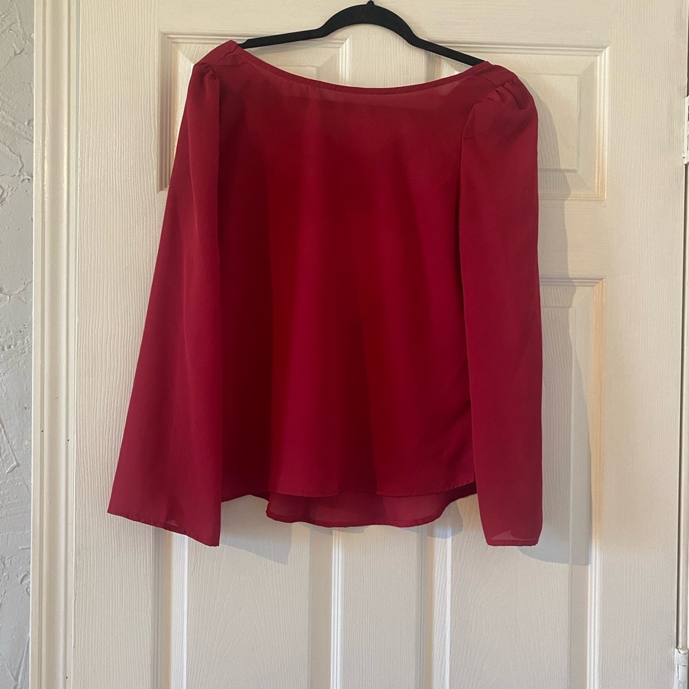 Tobi S red long sleeve top